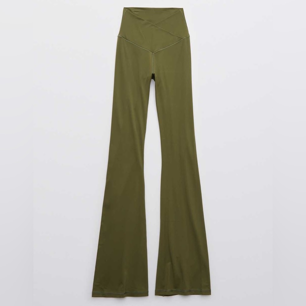 Aerie Real Me High Waisted Crossover Flare Legging